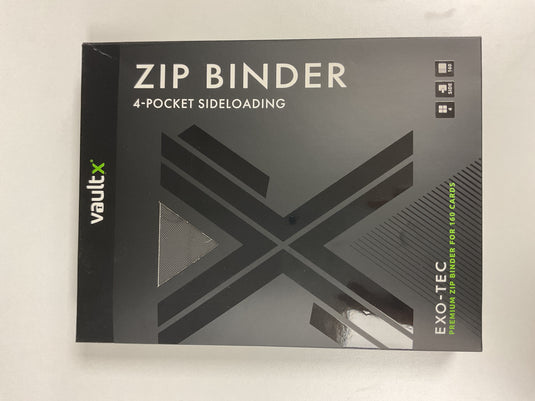 Vault x 4 Pocket Sideloading Zip Binder - Black
