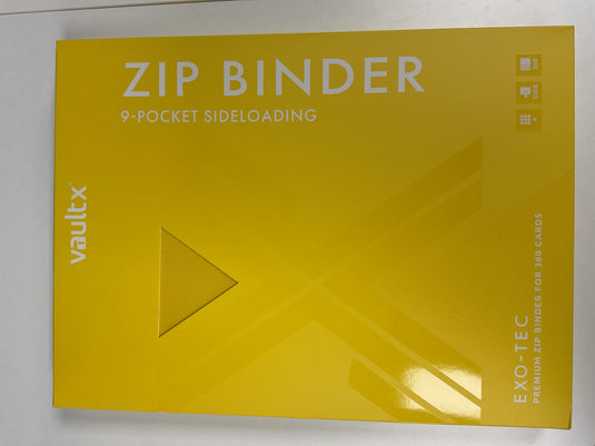 Vault x 9 Pocket Sideloading Zip Binder - Yellow