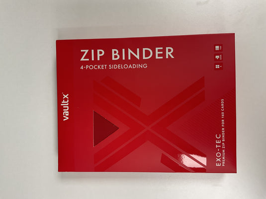 Vault x 4 Pocket Sideloading Zip Binder - Red