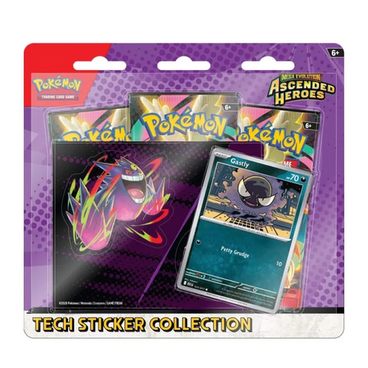 Pokemon Mega Evolution Ascended Heroes Tech Sticker Collection - Ghastly