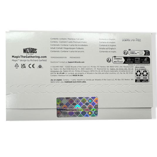 Magic The Gathering Gilded Lotus English Promo Secret Lair Final Fantasy Rainbow Foil Edition