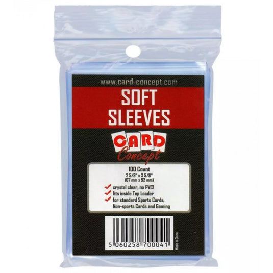 Single Card Holder Soft Sleeves (100 per pack)