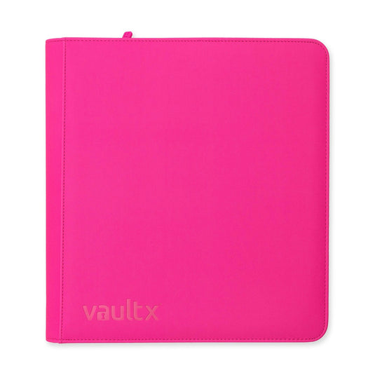 Vault x 12 Pocket Sideloading Zip Binder - Neon Pink