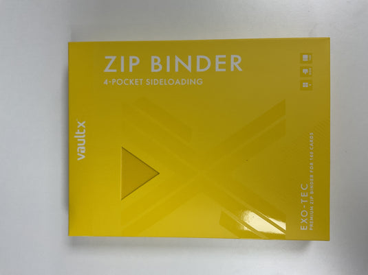 Vault x 4 Pocket Sideloading Zip Binder - Yellow