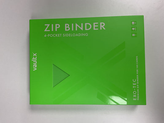 Vault x 4 Pocket Sideloading Zip Binder - Neon Green