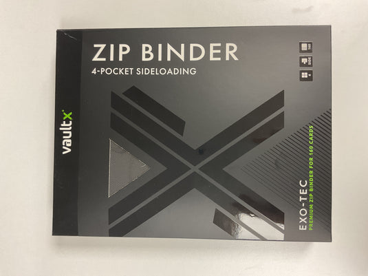 Vault x 4 Pocket Sideloading Zip Binder - Black