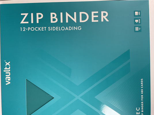Vault x 12 Pocket Sideloading Zip Binder - Teal