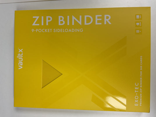 Vault x 9 Pocket Sideloading Zip Binder - Yellow