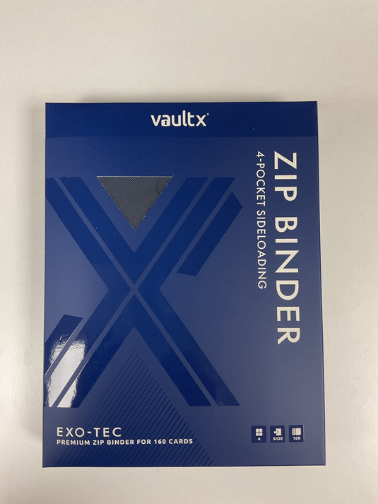 Vault x 4 Pocket Sideloading Zip Binder - Blue