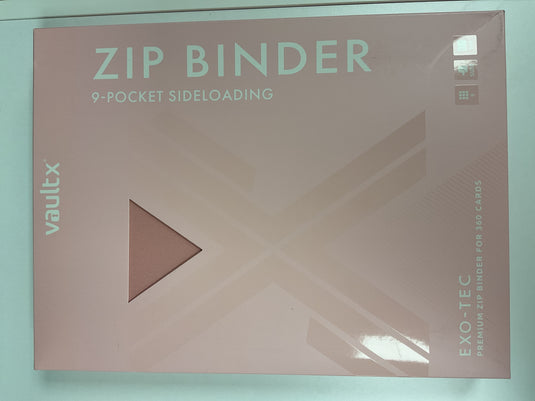 Vault x 9 Pocket Sideloading Zip Binder - Pink