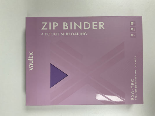 Vault x 4 Pocket Sideloading Zip Binder - Just Purple