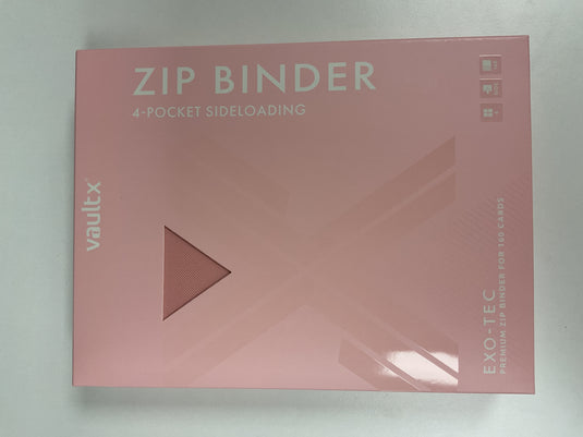 Vault x 4 Pocket Sideloading Zip Binder - Pink