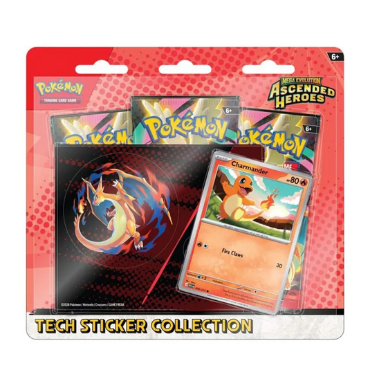 Pokemon Mega Evolution  Ascended Heroes Tech Sticker Collection - Charmander