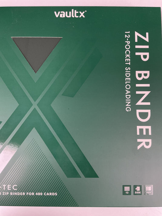 Vault x 12 Pocket Sideloading Zip Binder - Green