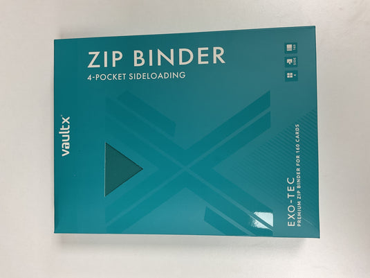 Vault x 4 Pocket Sideloading Zip Binder - Teal