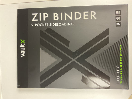 Vault x 9 Pocket Sideloading Zip Binder - Black