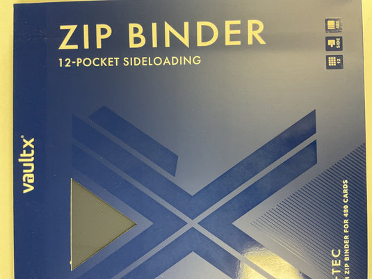 Vault x 12 Pocket Sideloading Zip Binder - Blue