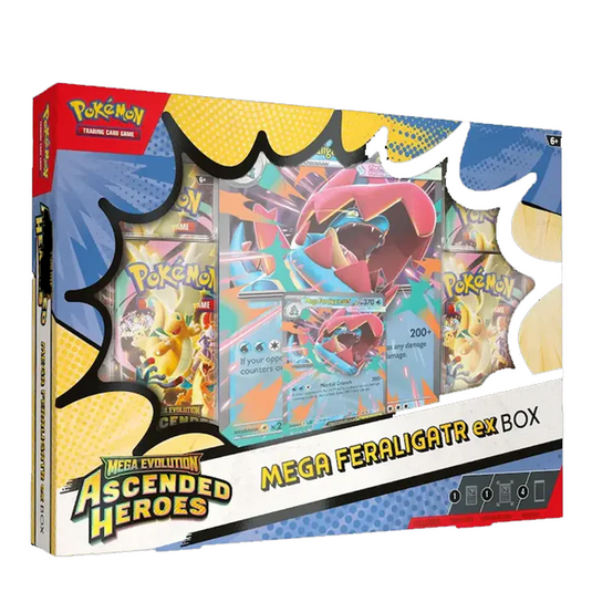 Pokemon Mega Evolution Ascended Heroes Mega Feraligatr Ex Box