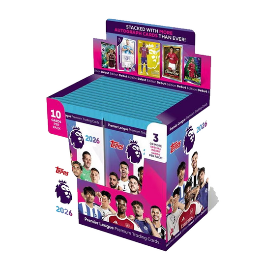Topps Premier League 2025/26 Debut Edition Card Packets Full CDU 28 packets